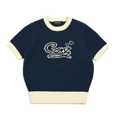 韓國 Mark Gonzales Women's Short Sleeve Knit Top【MG078】