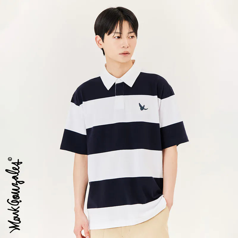 韓國 Mark Gonzales Angel Wappen Rugby Short Sleeve T-Shirt【MG072】