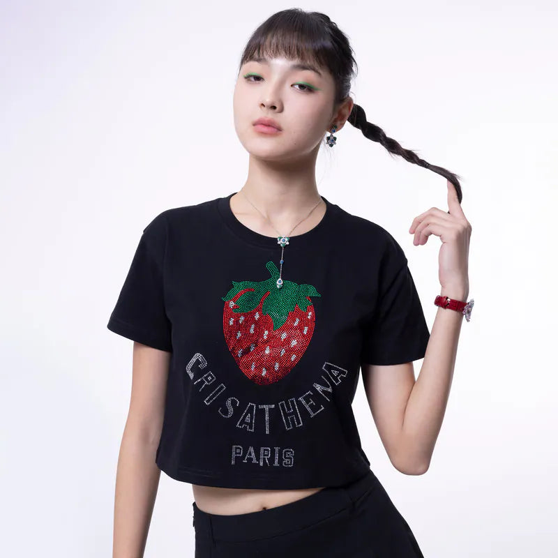 Crisathena Glam Strawberry T-shirt【SM206】