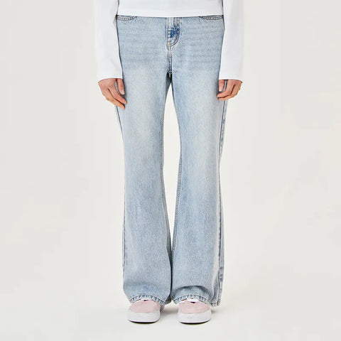 韓國 Mark Gonzales Women's Angel Wash Bootcut Denim Pants【MG082】