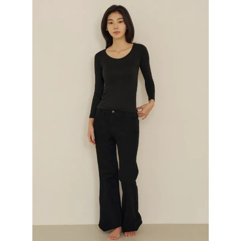 韓國 Marun5 Heat Touch 2025最新款 女裝Slim U領 瑞士研發 - 專利發熱保暖衣/打底衫【SE308】