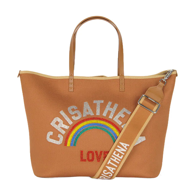 Crisathena Glam RainBow Love Large Tote Bag【SM169】