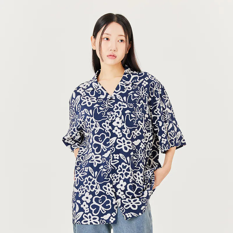 韓國 Mark Gonzales Angel Club Hawaiian Short Sleeve Shirt【MG063】