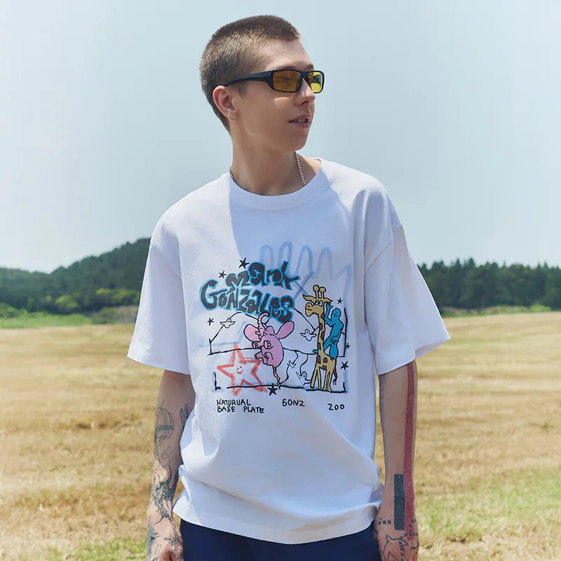 韓國 Mark Gonzales Ju Graphic Short Sleeve T-Shirt【MG050】
