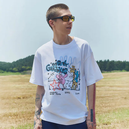 韓國 Mark Gonzales Ju Graphic Short Sleeve T-Shirt【MG050】