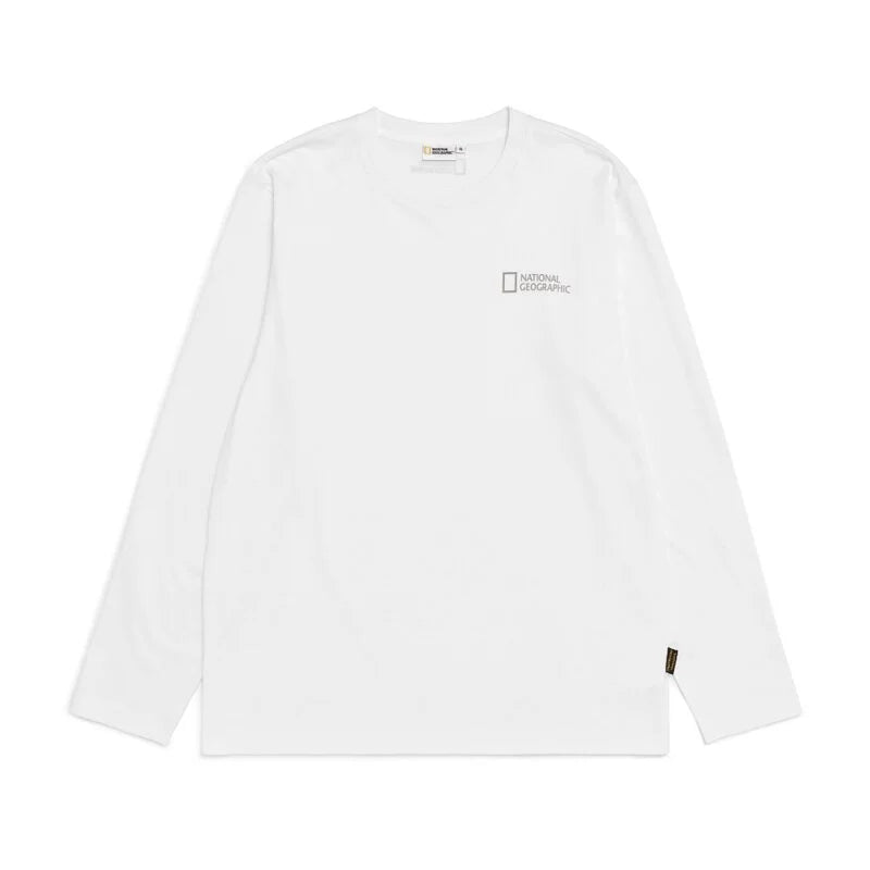 韓國 National Geographic Unisex BRIM Small LOGO Long Sleeve Tee【NG389】