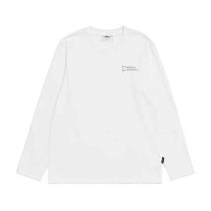 韓國 National Geographic Unisex BRIM Small LOGO Long Sleeve Tee【NG389】