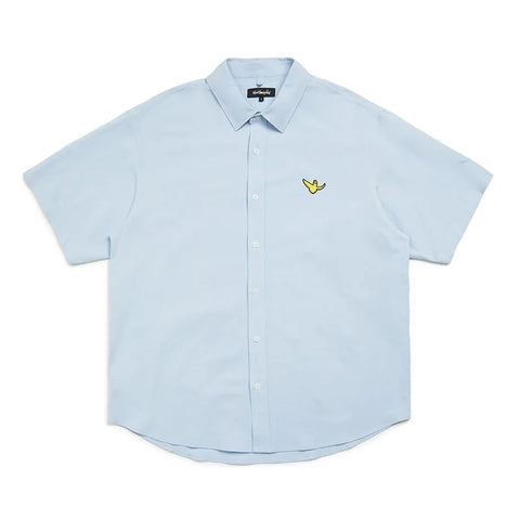 韓國 Mark Gonzales Angel Wappen Linen Short Sleeve Shirt【MG094】