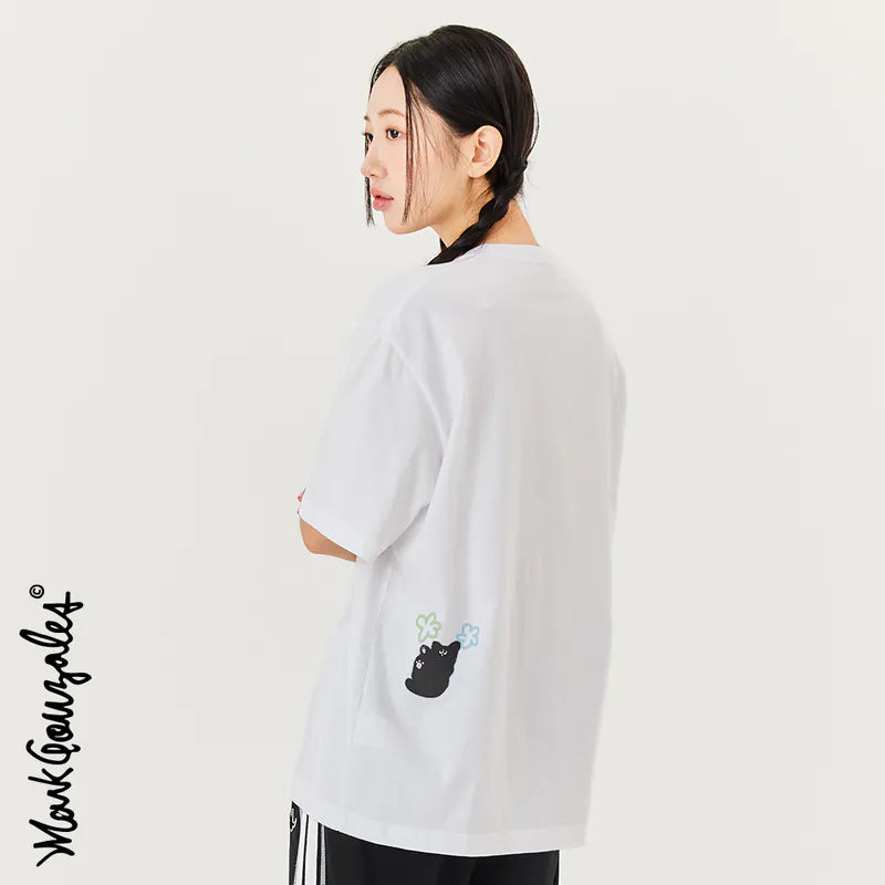 韓國 Mark Gonzales Neko Angel Graphic Short Sleeve T-Shirt【MG041】