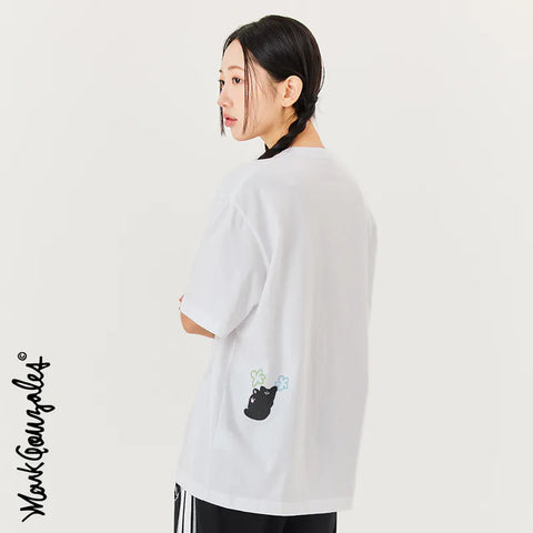 韓國 Mark Gonzales Neko Angel Graphic Short Sleeve T-Shirt【MG041】