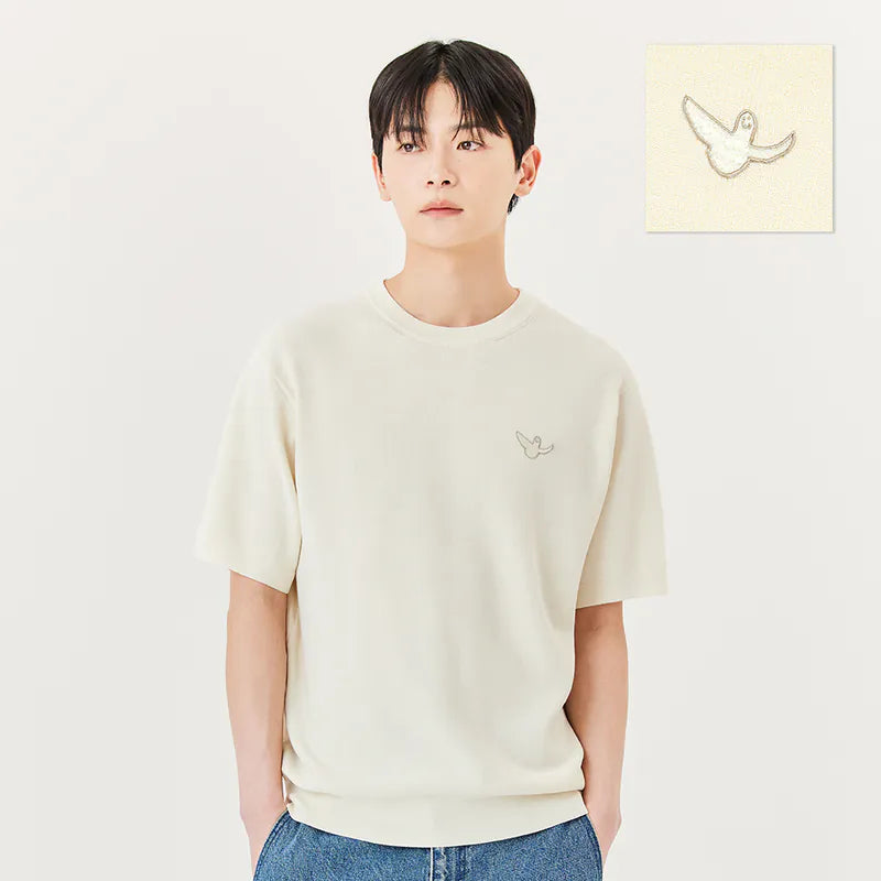 韓國 Mark Gonzales Angel Summer Short Sleeve Knit Top【MG080】