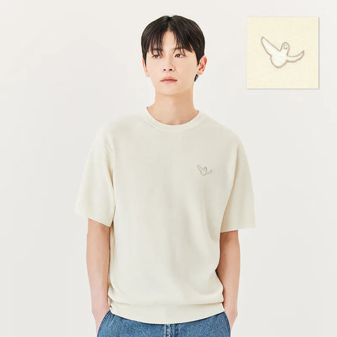 韓國 Mark Gonzales Angel Summer Short Sleeve Knit Top【MG080】