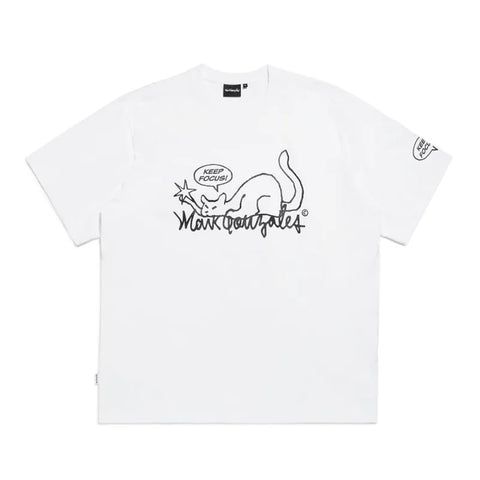 韓國 Mark Gonzales Neko Graphic Loose Fit Short Sleeve T-Shirt【MG093】