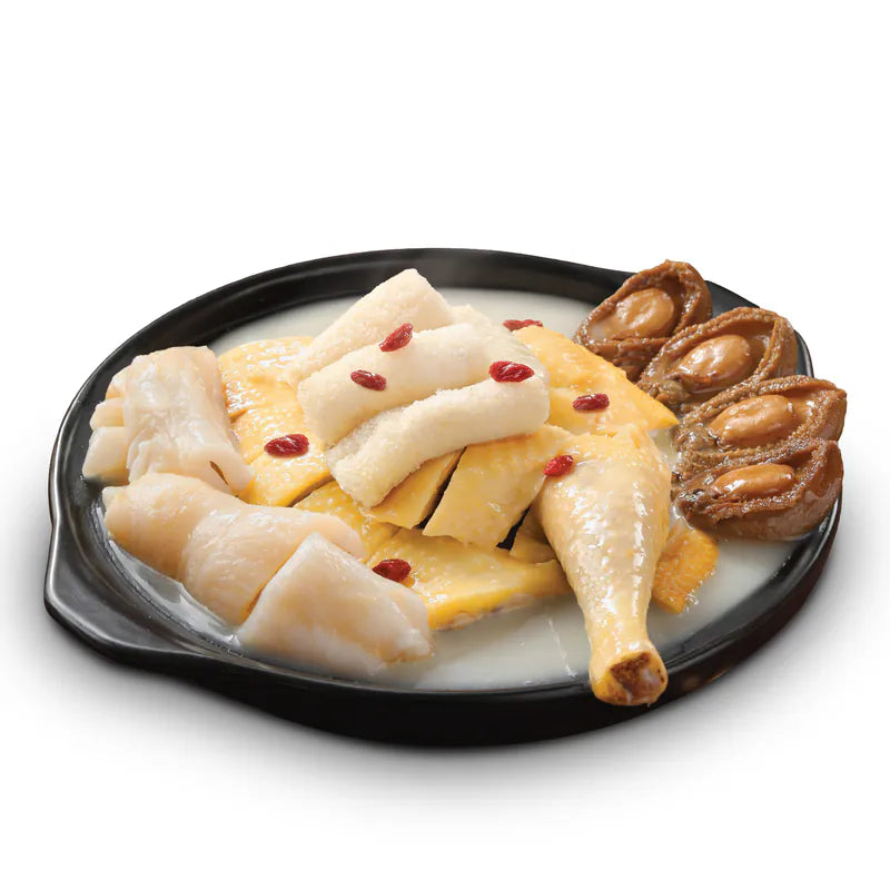 御鮮煮 鮑魚花膠走地雞(半隻雞) 1300g【SM107】