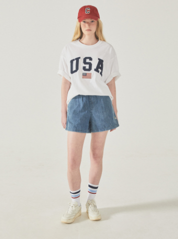 韓國 Who.A.U Steve Denim Set-up Shorts【WA162】