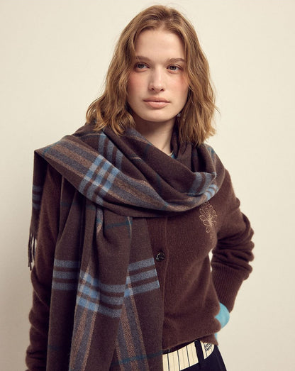韓國 Mardi Mercredi Les Cadeaux Wool Muffler Check【MM179】
