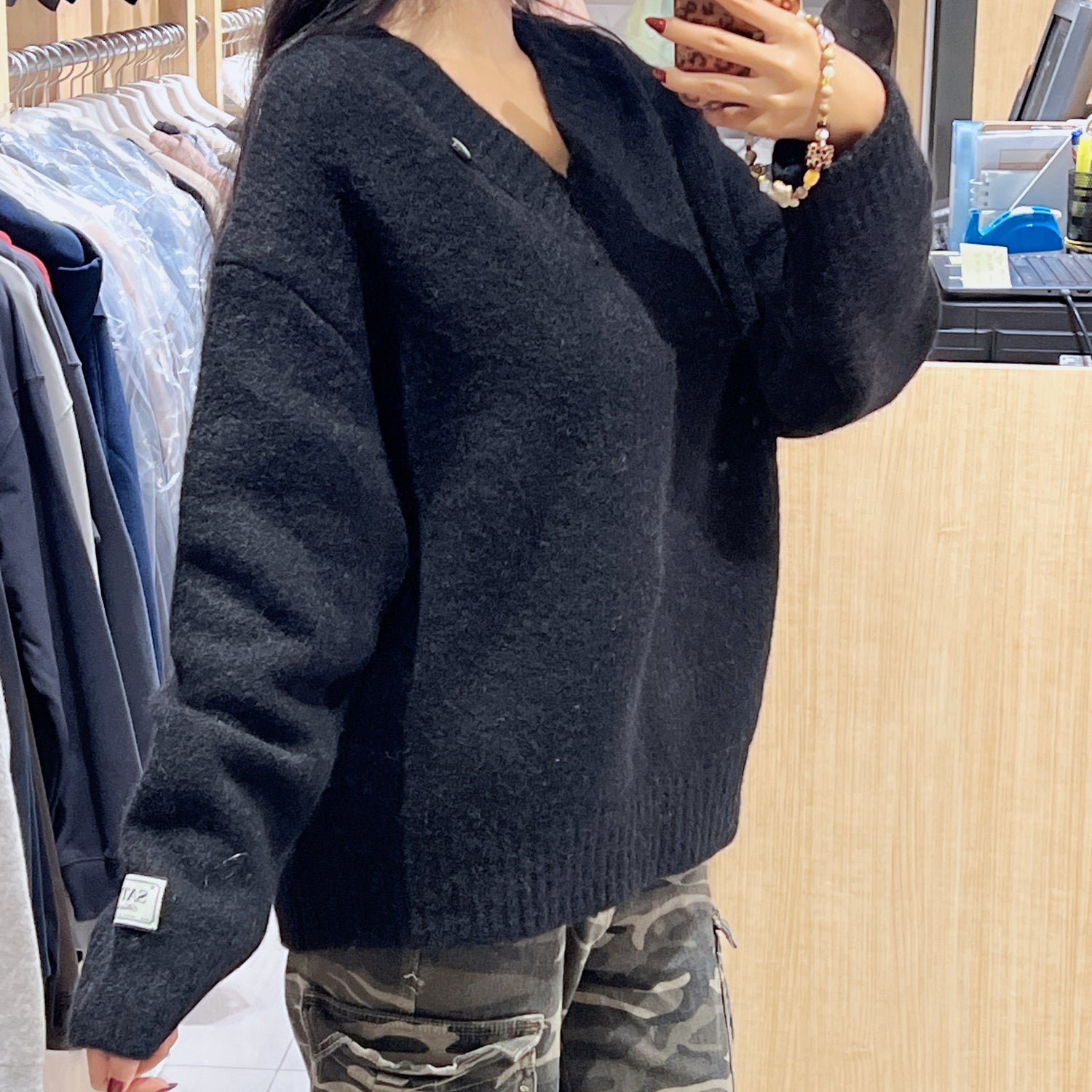 韓國 Satur Essen Two-Tone Mohair Blend Knit【SR189】