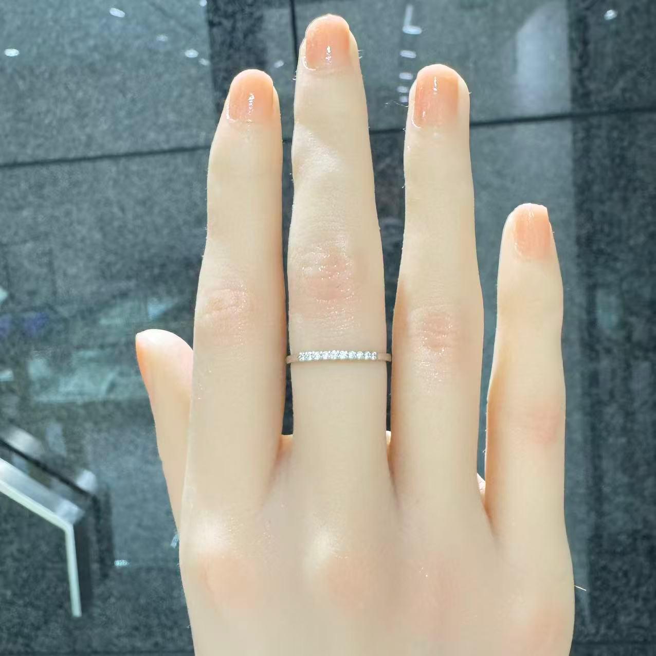 日本直送 八心八箭D色天然鑽尾戒【JS437】