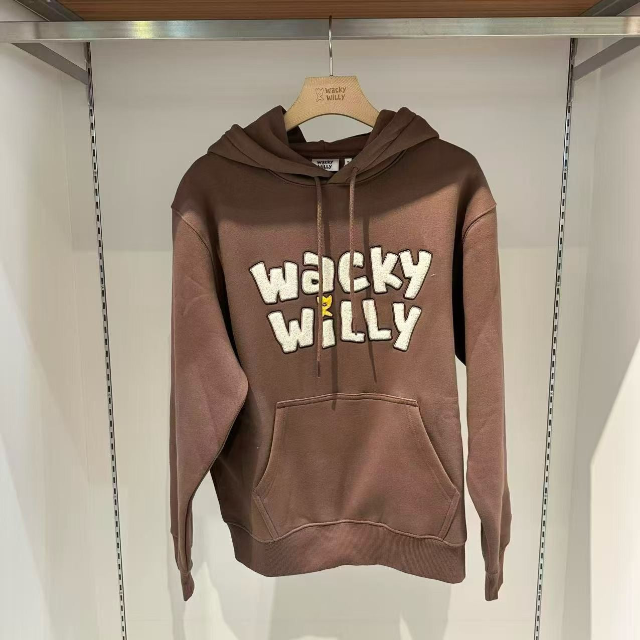 韓國 Wacky Willy Fleece Typographic Hoodie【WW094】