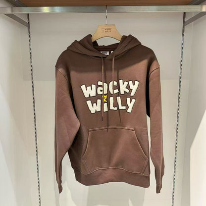 韓國 Wacky Willy Fleece Typographic Hoodie【WW094】