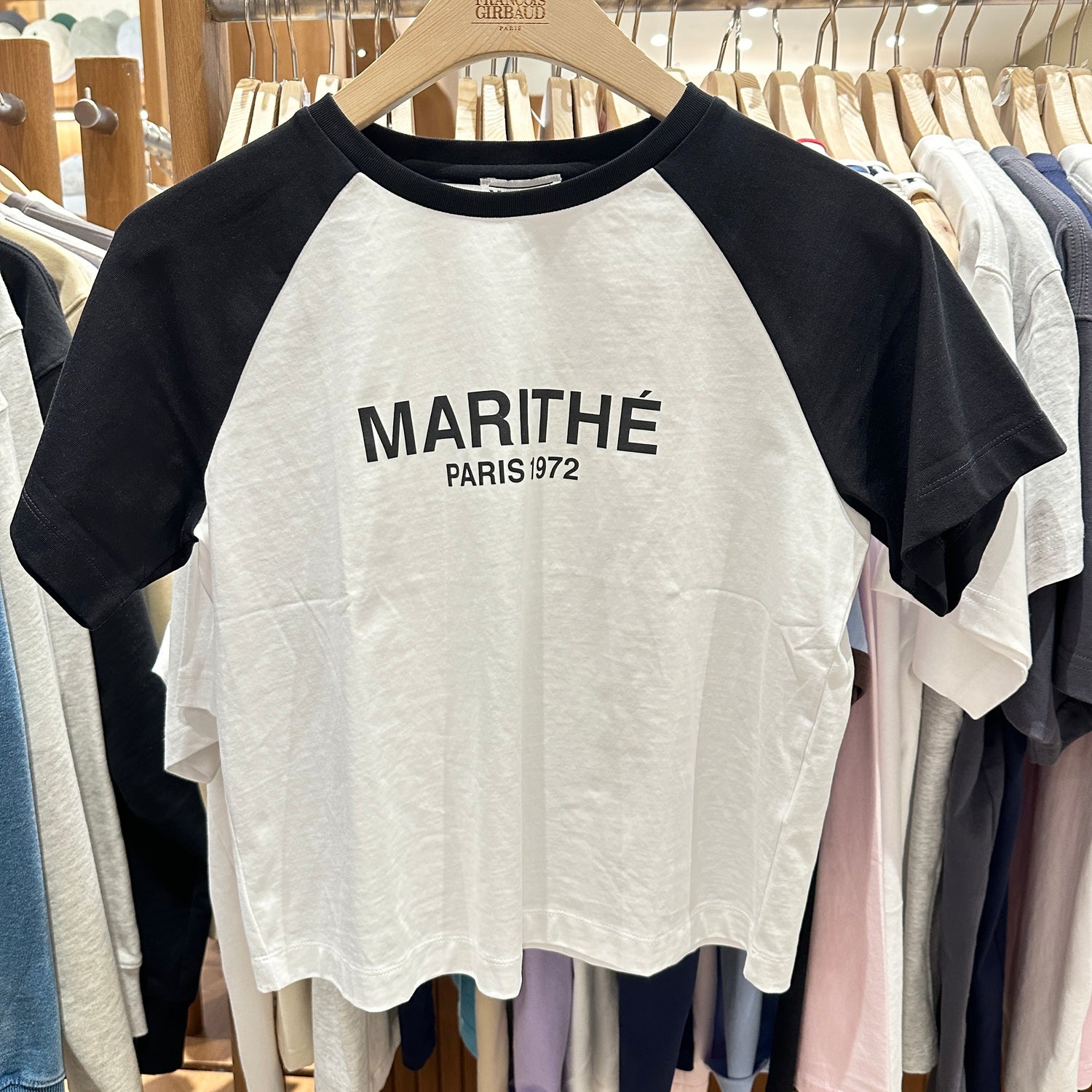 韓國 Marithe Francois Girbaud W RAGLAN REGULAR LOGO TEE【MF399】