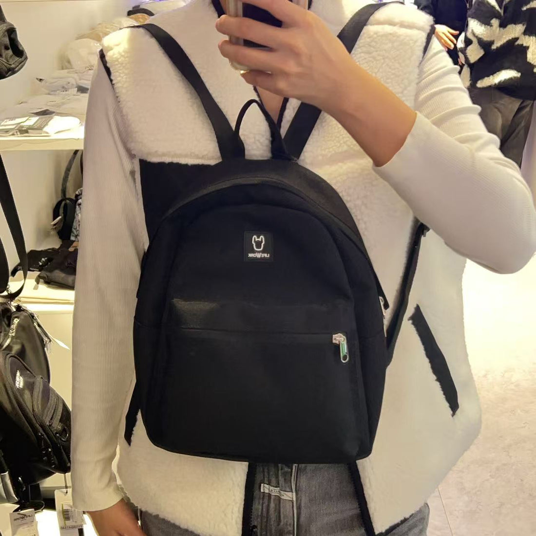 韓國 LifeWork Square Pocket Mini Backpack【LW048】