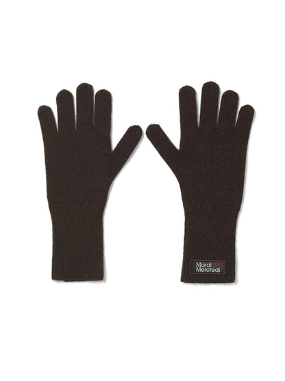 韓國 Mardi Mercredi Wool Glove Square Logo【MM218】