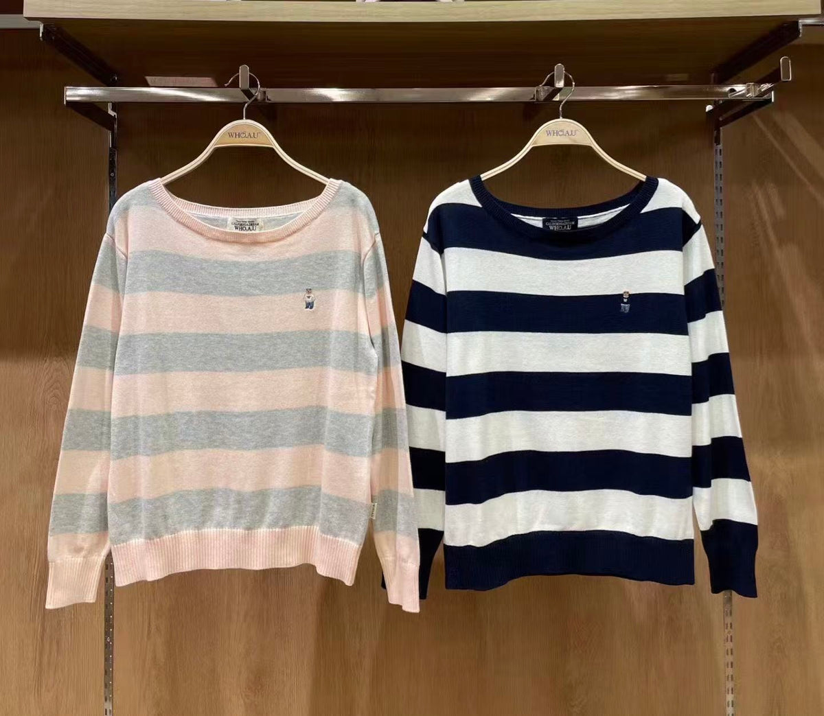 韓國 WhoAU Steve Loosefit Stripe Pullover【WA303】