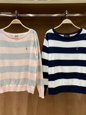韓國 WhoAU Steve Loosefit Stripe Pullover【WA303】