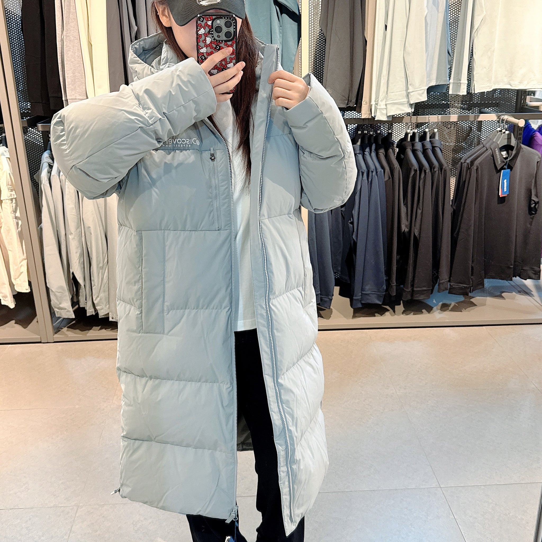 韓國 Discovery Bern Raglan Goose Down Men's Long Padding (鵝絨)【DY185】