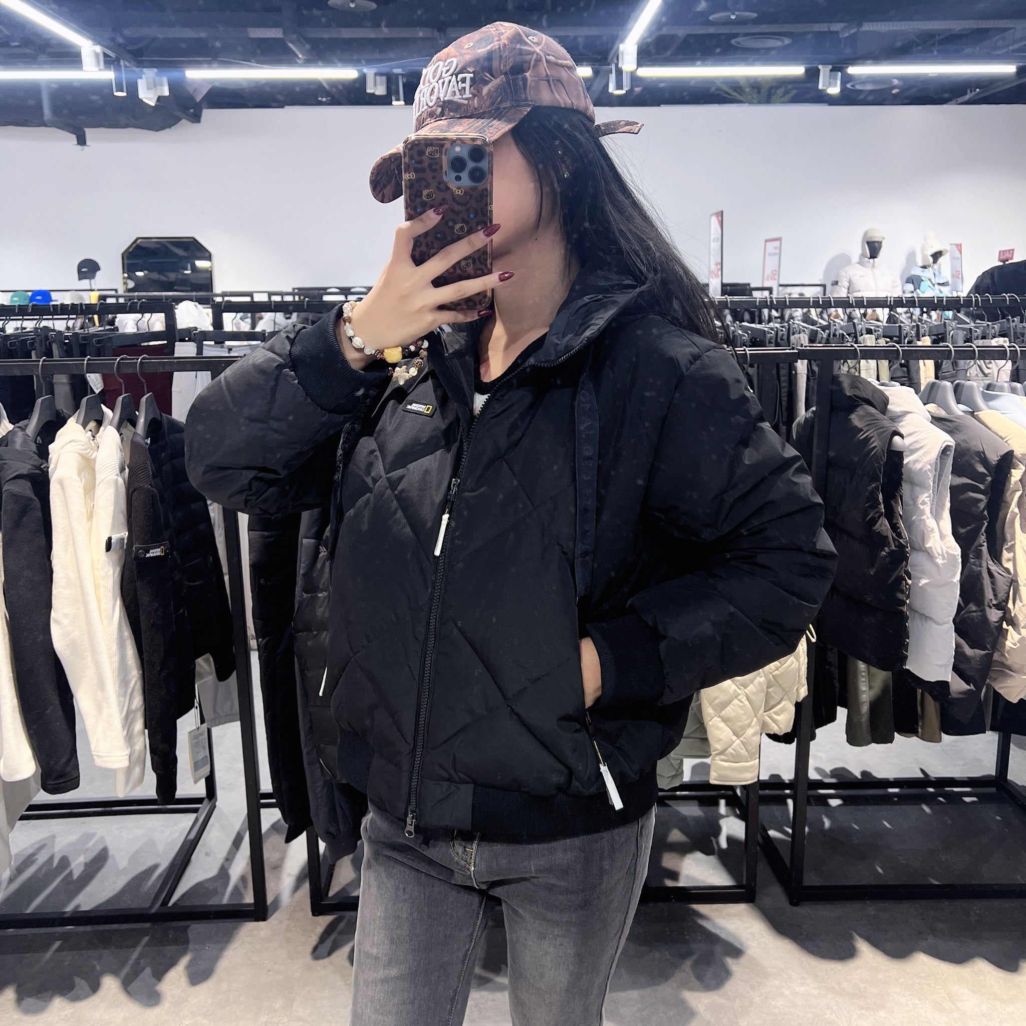 韓國 National Geographic Women's Raelia Reversible Eco-Fur Hoodie Duck Down Jumper (鴨絨)【NG062】