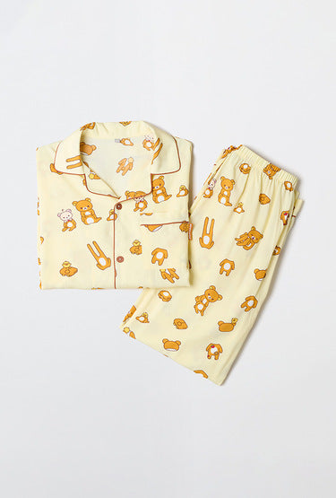 韓國 SPAO Kuma's Free Time Long-Sleeved Pajamas【SP328】