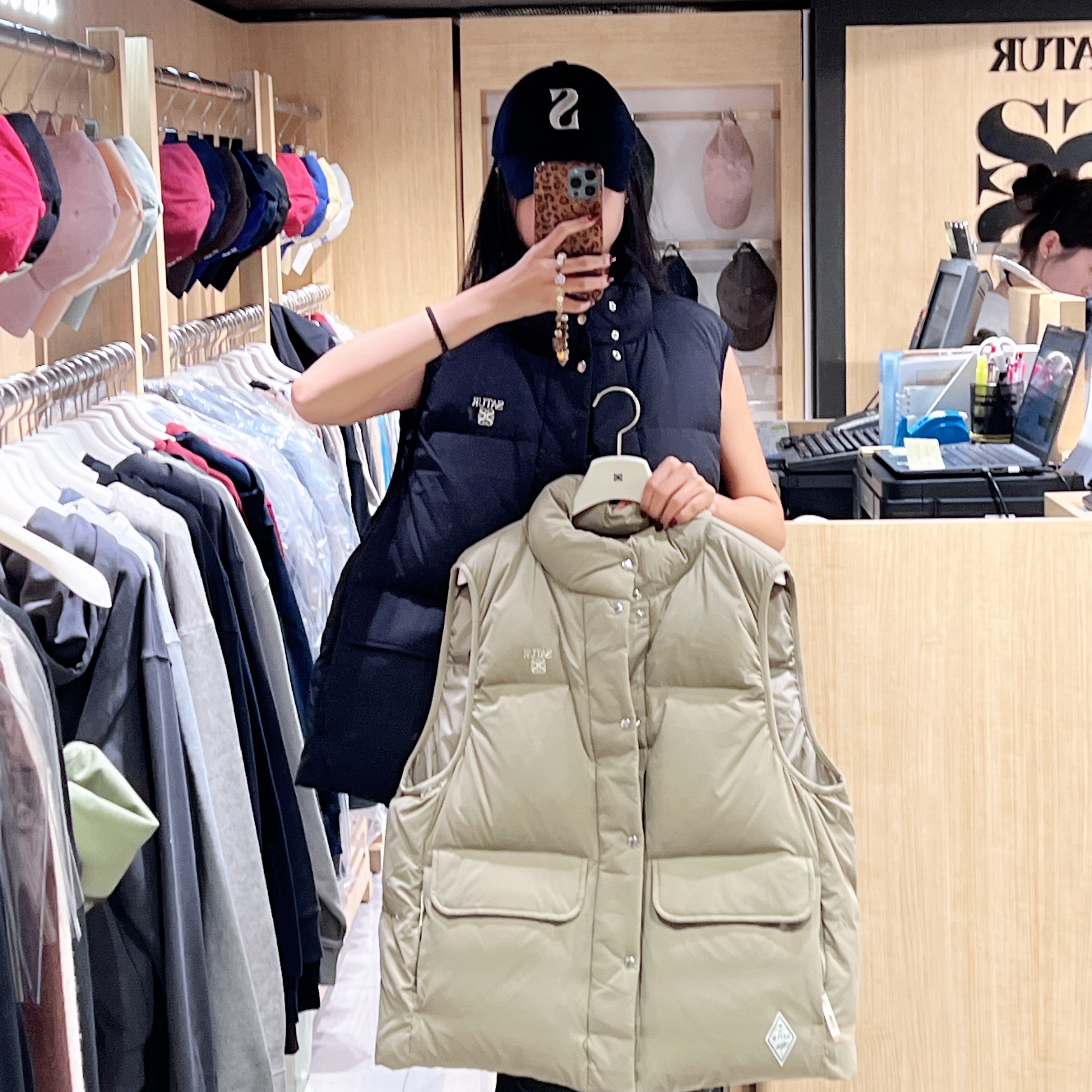 韓國 Satur Apero Pocket Duck Down Padding Vest (鴨絨)【SR205】