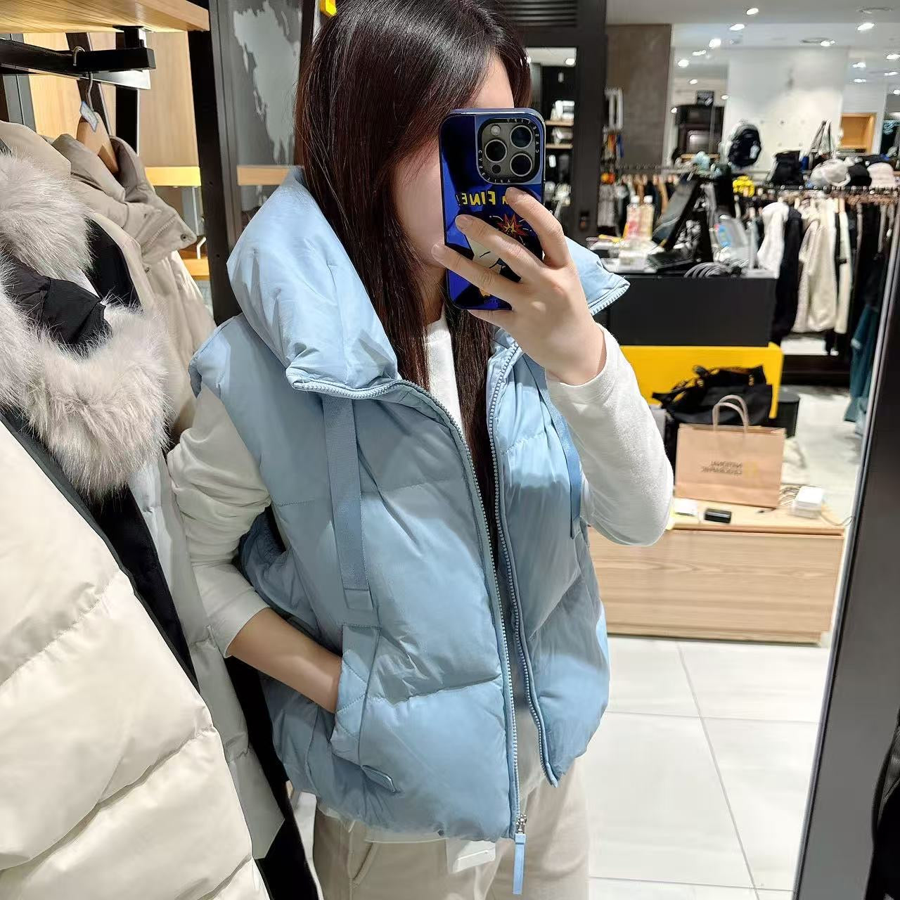 韓國 National Geographic Women's High-Neck Duck Down Vest (鴨絨)【NG351】