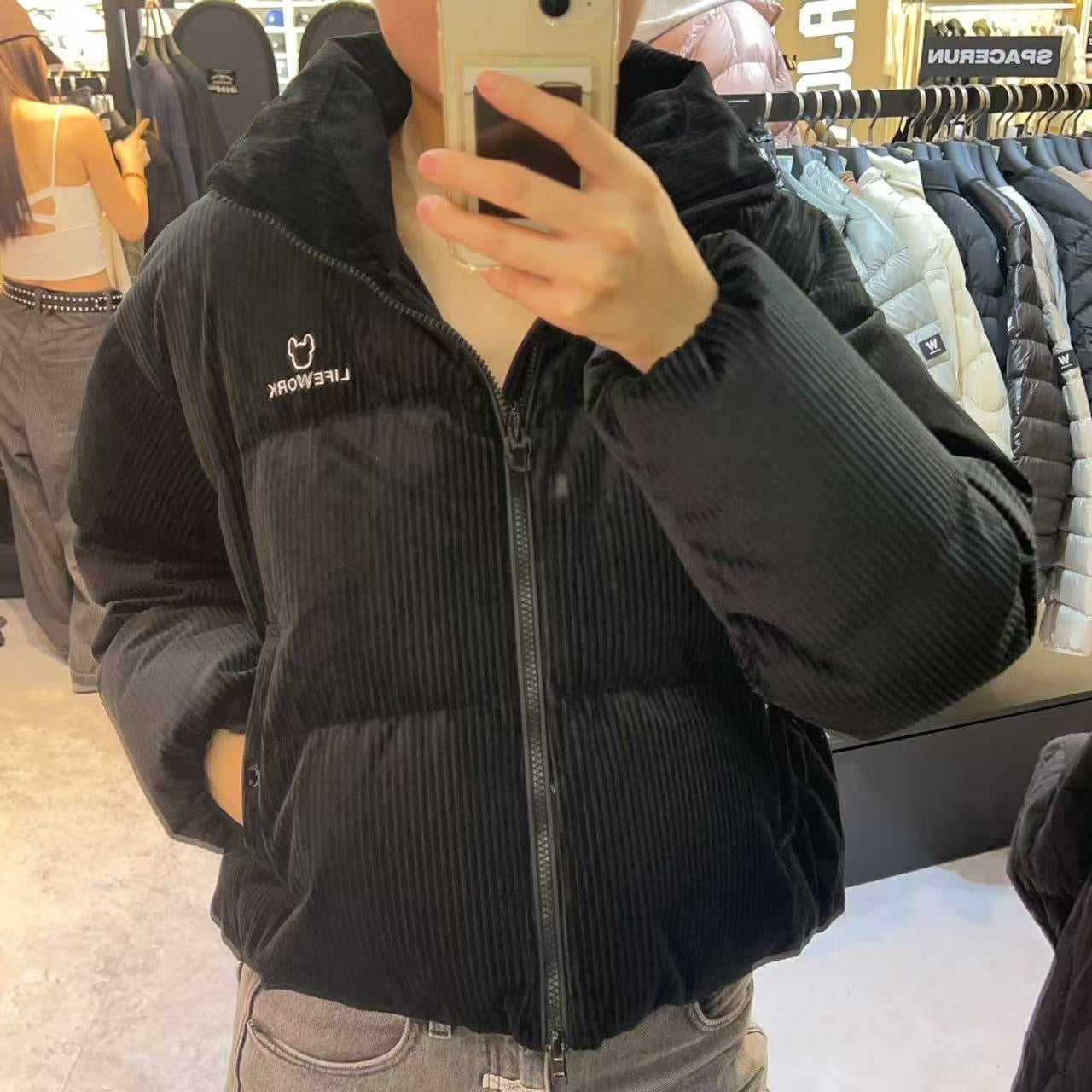 韓國 LifeWork Women's Soft Air High Neck Short Down Jumper (鴨絨)【LW013】