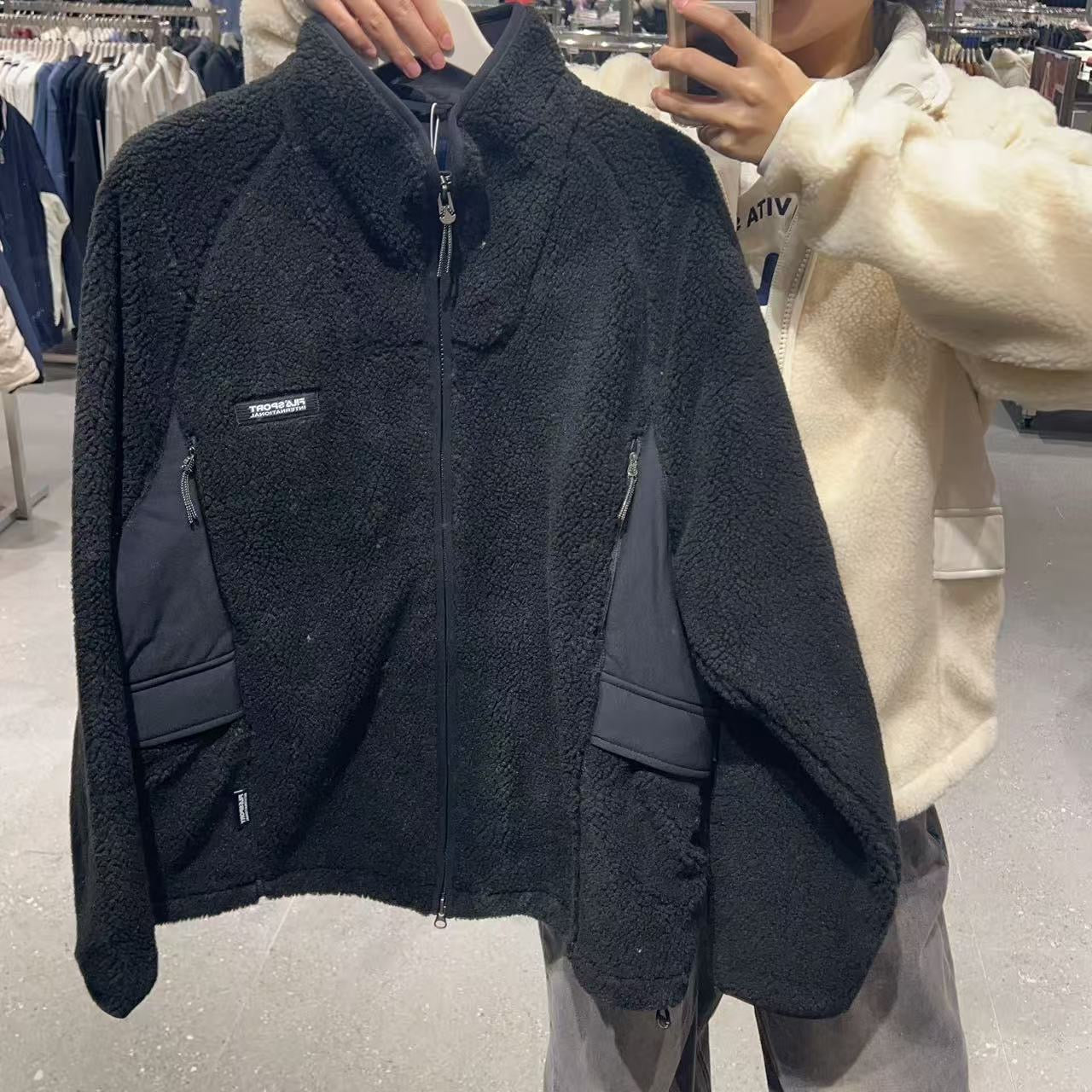 韓國 FILA Woven Color Block Fleece Jacket【FA020】