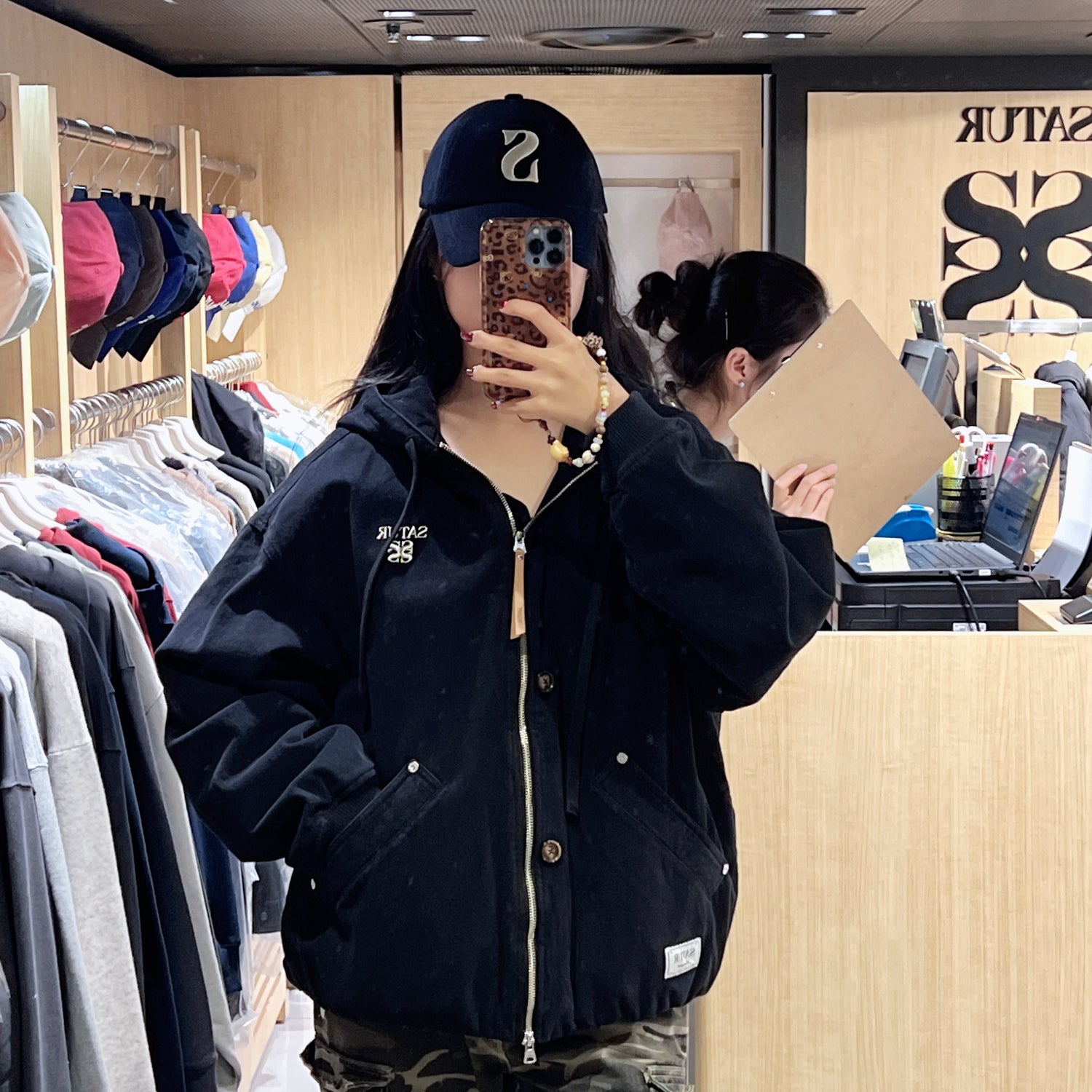 韓國 Satur Theo Padded Hooded Zip-Up【SR209】