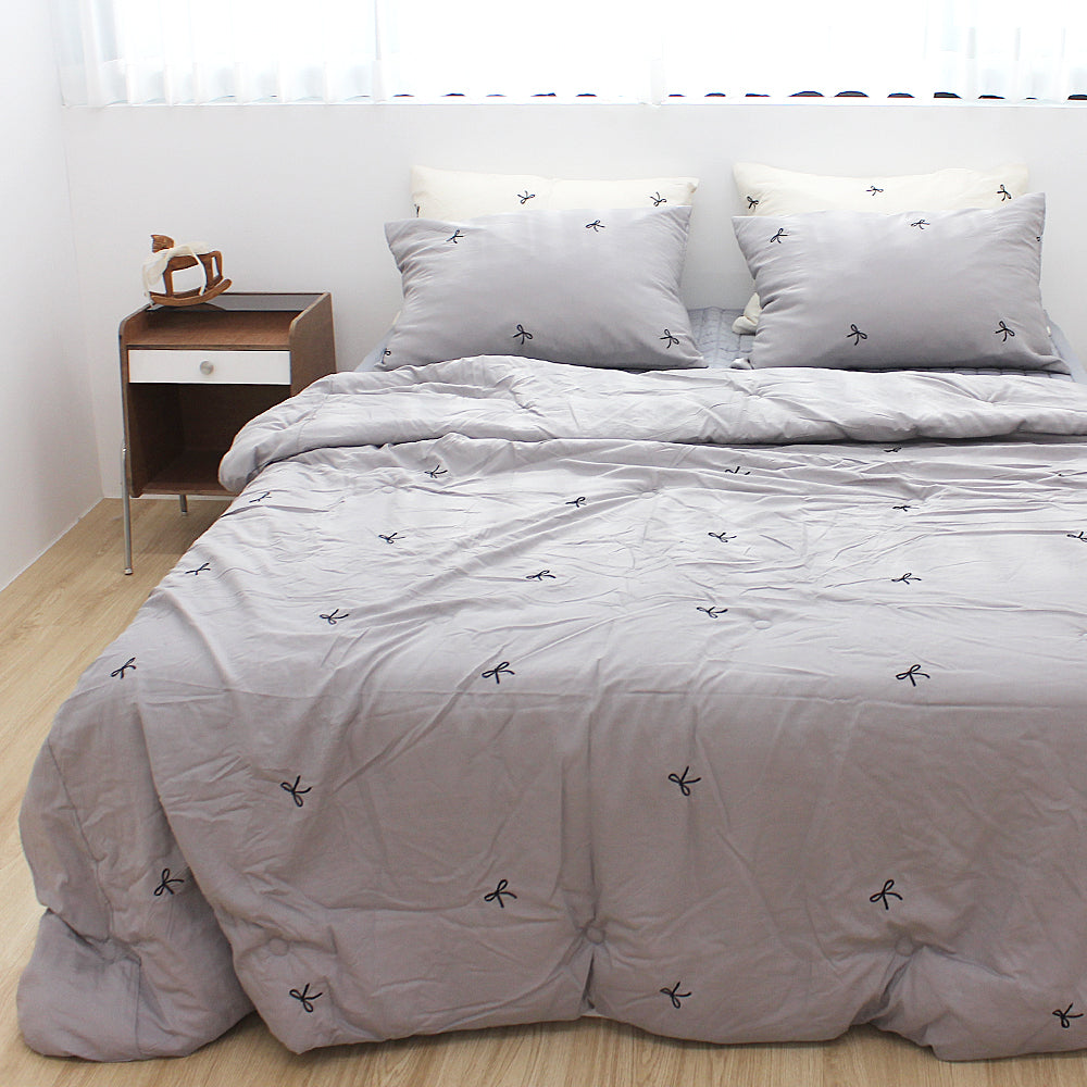 韓國 浪滿六月法式蝴蝶刺繡結莫代爾(無花邊)【SM418】