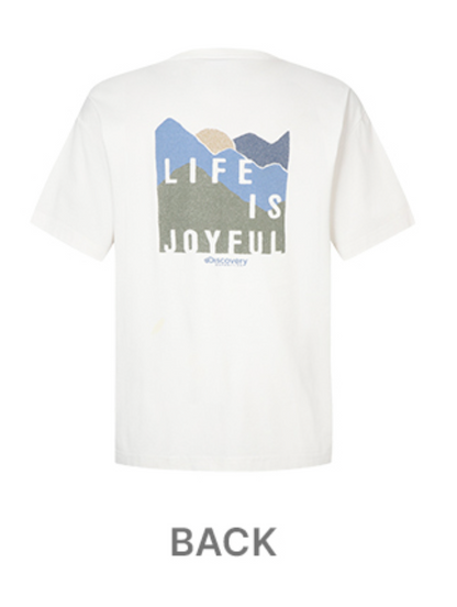 韓國 Discovery Fresh Event Washing Outdoor Scene Back Graphic Short Sleeve T-Shirt【DY038】