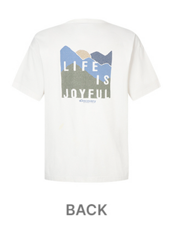 韓國 Discovery Fresh Event Washing Outdoor Scene Back Graphic Short Sleeve T-Shirt【DY038】
