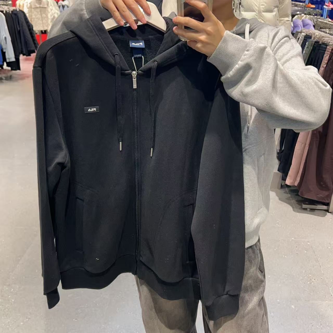 韓國 FILA Fleece Basic Hooded Zip-Up【FA040】