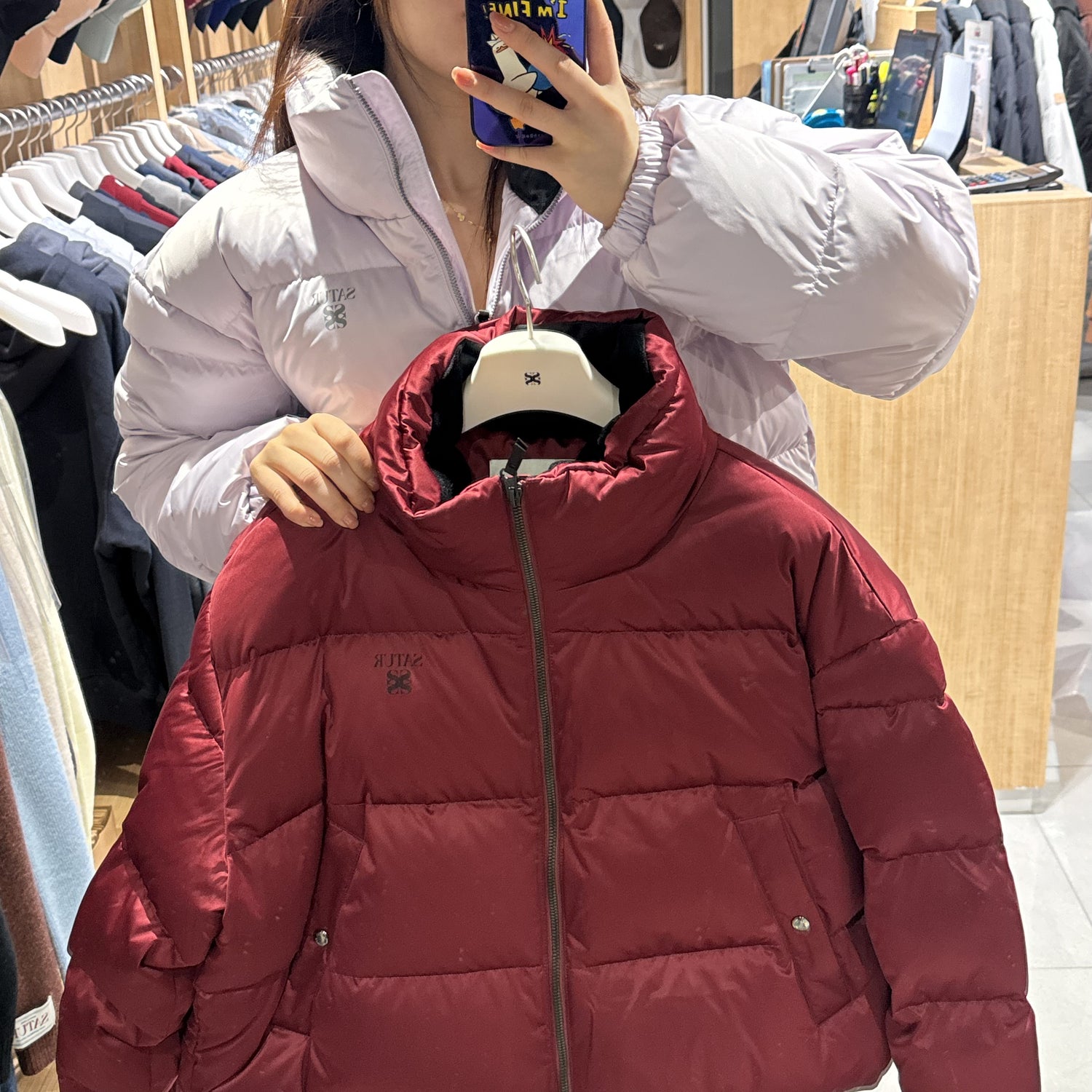 韓國 Satur Lauren Crop Duck Down Padding (鴨絨)【SR180】