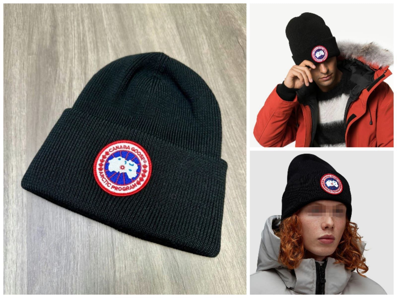 Canada Goose 大標黑色冷帽 【YS0002】  總售價 $1128