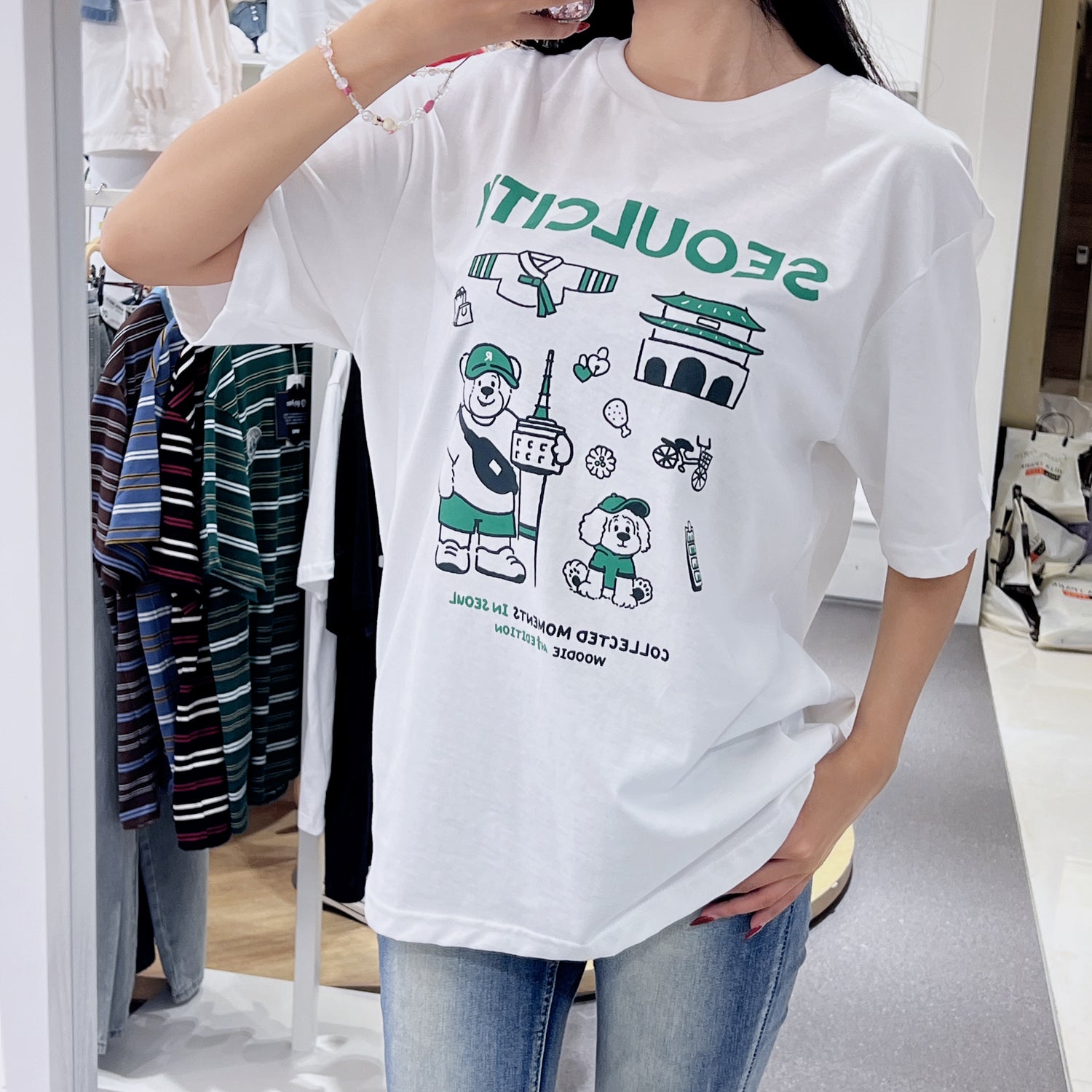 韓國 SPAO Seoul City Short Sleeve T-shirt【SP186】