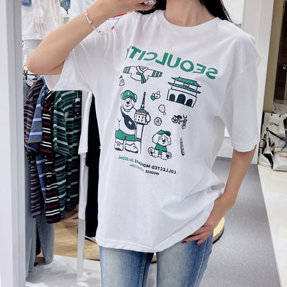 韓國 SPAO Seoul City Short Sleeve T-shirt【SP186】