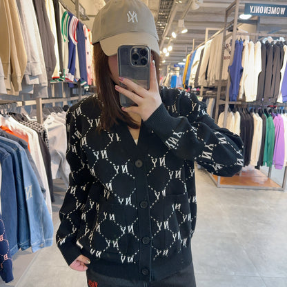 韓國 MLB Diamond Monogram Full-Panel Cardigan【MB174】