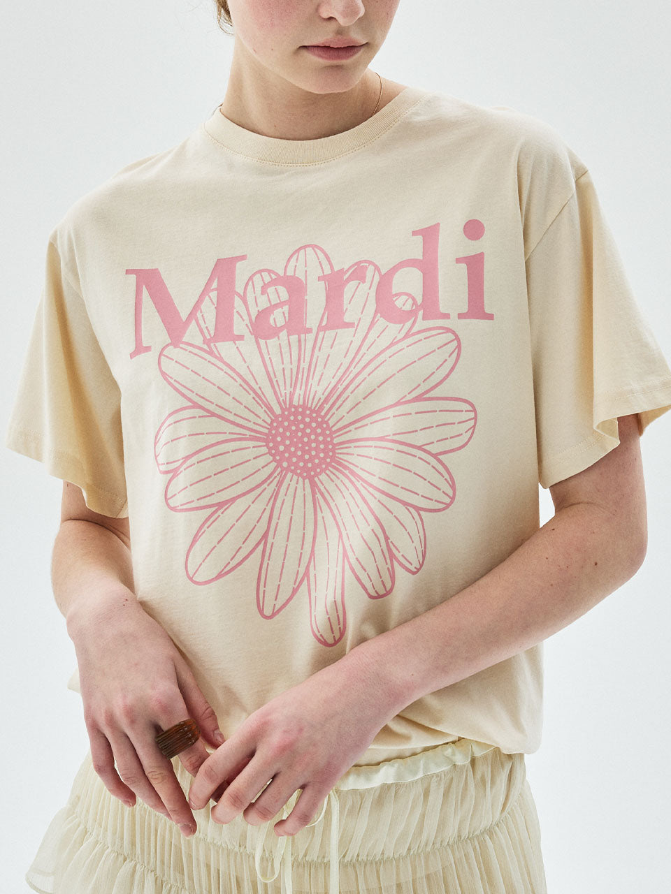 韓國 Mardi Mercredi TSHIRT FLOWERMARDI【MM032】