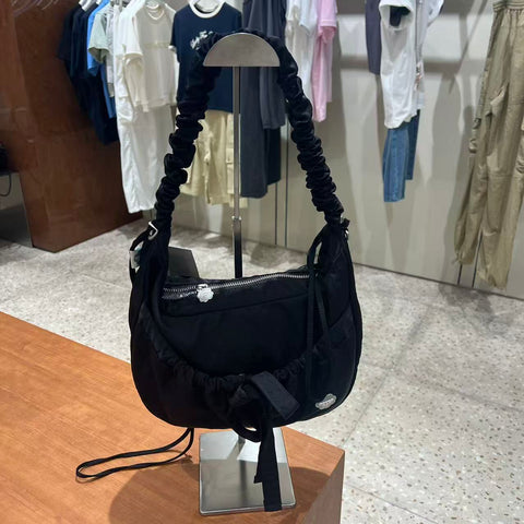 韓國 Covernat Cloverheart Shirring Medium Nylon Hobo Bag【CO012】