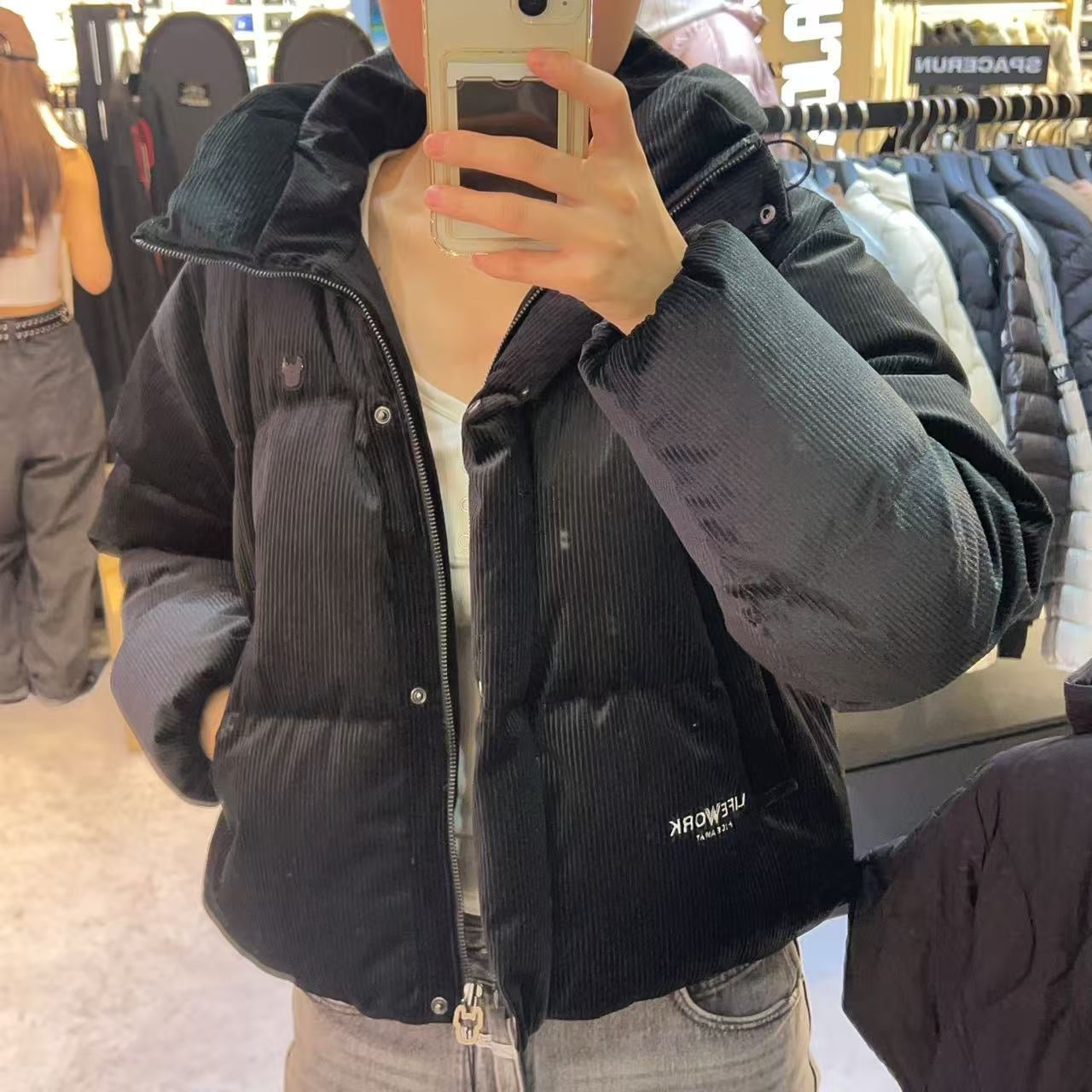 韓國 LifeWork Women's Soft Hooded Short Down Padding (鴨絨)【LW017】