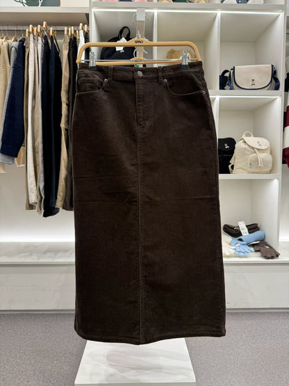 韓國 SPAO Corduroy Long Skirt【SP280】